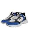 Multicolor Canvas Quad Fabric Medusa Low Top Sneakers Shoes - Image 3