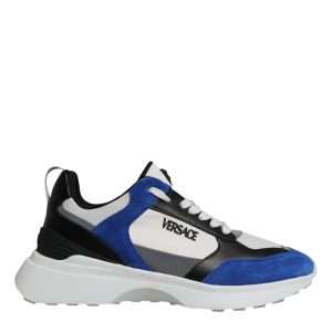 Multicolor Canvas Quad Fabric Medusa Low Top Sneakers Shoes