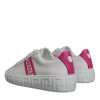 White Pink Greca Print Platform Low Top Sneakers Shoes - Image 4