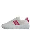 White Pink Greca Print Platform Low Top Sneakers Shoes - Image 5
