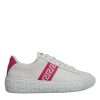 White Pink Greca Print Platform Low Top Sneakers Shoes - Image 6