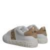 White Brown Greca Print TPU Low Top Men Sneakers Shoes - Image 4