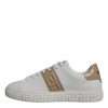 White Brown Greca Print TPU Low Top Men Sneakers Shoes - Image 5
