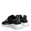 Black Canvas Quad Fabric Medusa Low Top Sneaker Shoes - Image 4