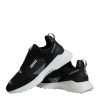 Black Canvas Quad Fabric Medusa Low Top Sneaker Shoes - Image 8