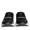 Black Leather Neoprene Chunky Low Top Sneakers Squalo Shoes - Image 2