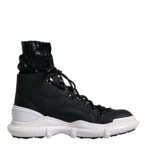 Black Nylon Galileo High Top Sneakers Shoes