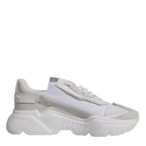 White Leather Daymaster Low Top Sneakers Shoes