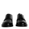 Black Leather Lace Up Men Derby Formal Shoes - Image 2