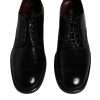 Black Leather Lace Up Men Derby Formal Shoes - Image 3