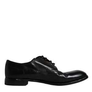 Black Leather Derby Formal Men Dress Shoes