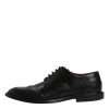 Black Leather Derby Wingtip Formal Shoes - Image 6