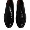 Black Leather Derby Wingtip Formal Shoes - Image 3