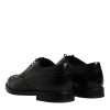 Black Leather Derby Wingtip Formal Shoes - Image 5