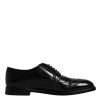 Black Leather Derby Wingtip Formal Shoes - Image 7