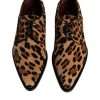 Brown Leopard Derby Formal Men Dress Shoes - Image 3