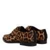 Brown Leopard Derby Formal Men Dress Shoes - Image 5