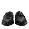 Black Embellished Derby Monk Strap Shoes - Image 2