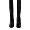 Black Patent Leather Vally High Boots Shoes - Image 2