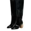 Black Patent Leather Vally High Boots Shoes - Image 4