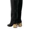 Black Patent Leather Vally High Boots Shoes - Image 5