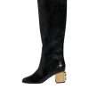 Black Patent Leather Vally High Boots Shoes - Image 6