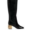 Black Patent Leather Vally High Boots Shoes - Image 7
