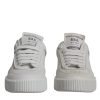 White Miami Leather Low Top Sneakers Shoes - Image 2