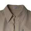 Beige Silk Blend Collared Button Down Top - Image 7