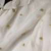 Off White Silk Blend Ascot Collar Blouse Top - Image 6