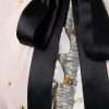 Off White Silk Blend Ascot Collar Blouse Top - Image 8