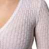 White Silk Button Down Cardigan Sweater - Image 6