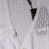 White Silk Button Down Cardigan Sweater - Image 7