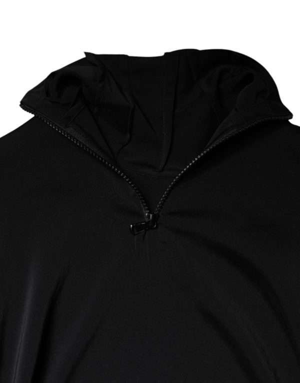 Black Silk Blend Long Sleeves Blouse Top - Image 6