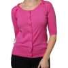 Pink Wool Button Down Cardigan Sweater - Image 2