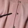 Pink Wool Knit Button Down Cardigan Sweater - Image 8