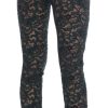 High Waist Floral Lace Slim Trousers - Image 3