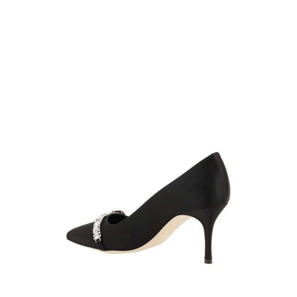 Black Asapump Satin Pumps - Image 3