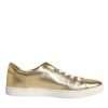 Gold Leather Logo London Men Sneakers Shoes - Image 7