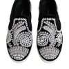 Black Embellished London Men Slip On Shoes - Image 3