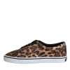 Brown Leopard Logo Print Cotton Sneakers Shoes - Image 6