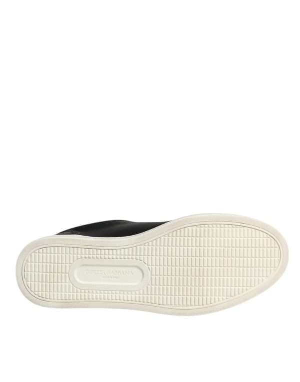 Black Leather Logo London Sneaker Shoes - Image 6
