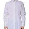 White Cotton Long Sleeve MARTINI Dress Shirt - Image 2
