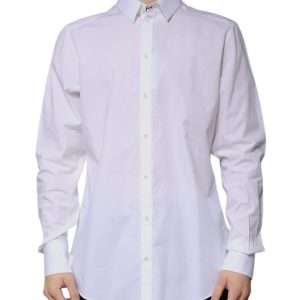 White Cotton Long Sleeve MARTINI Dress Shirt