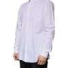 White Cotton Long Sleeve MARTINI Dress Shirt - Image 3