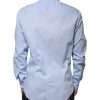 Light Blue Cotton Slim Fit MARTINI Dress Shirt - Image 4