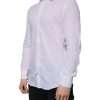 White Cotton Slim Fit Men Formal Dress Shirt - Image 3