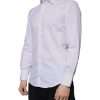 White Cotton Blend Men MARTINI Dress Shirt - Image 3