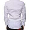 White Cotton Blend Men MARTINI Dress Shirt - Image 4