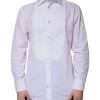 White Bib Cotton Poplin GOLD Men Formal Shirt - Image 2